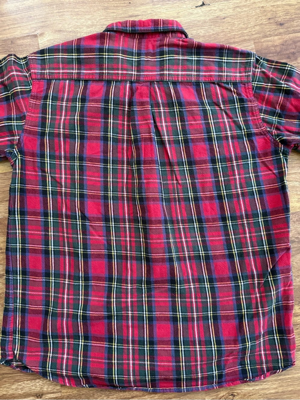 L.L. Bean Red and Green Plaid Button-Down Shirt - Picture 5 of 8